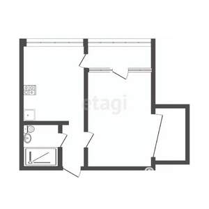1-к квартира, вторичка, 50м2, 5/5 этаж