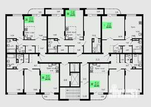 3-к квартира, строящийся дом, 66м2, 7/9 этаж