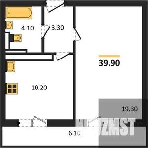 1-к квартира, вторичка, 40м2, 12/17 этаж