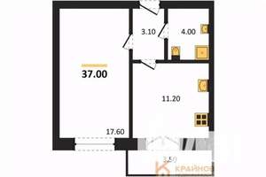 1-к квартира, вторичка, 37м2, 11/15 этаж