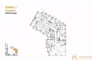 2-к квартира, вторичка, 62м2, 8/13 этаж