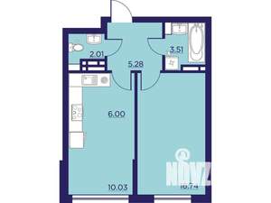 1-к квартира, вторичка, 44м2, 13/18 этаж