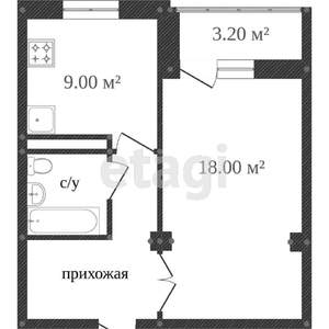 1-к квартира, вторичка, 32м2, 5/5 этаж