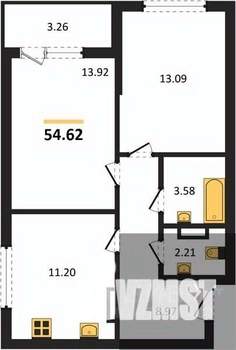 2-к квартира, вторичка, 55м2, 11/18 этаж