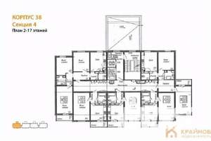 1-к квартира, вторичка, 38м2, 4/17 этаж