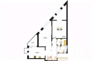 2-к квартира, вторичка, 75м2, 15/21 этаж