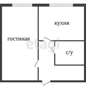 1-к квартира, вторичка, 30м2, 3/5 этаж