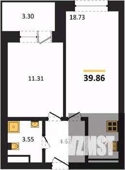 1-к квартира, вторичка, 40м2, 21/28 этаж