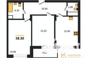 2-к квартира, вторичка, 58м2, 11/13 этаж