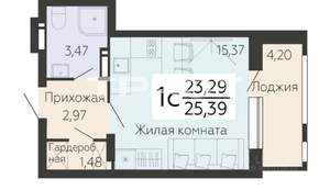 Студия квартира, вторичка, 23м2, 5/17 этаж