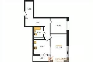2-к квартира, вторичка, 58м2, 11/25 этаж