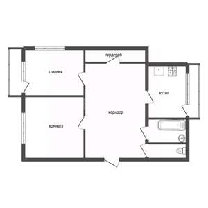 2-к квартира, вторичка, 73м2, 5/6 этаж