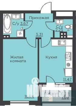 1-к квартира, вторичка, 41м2, 2/18 этаж