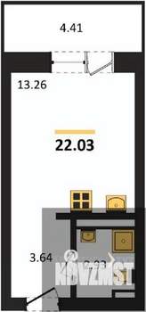 Студия квартира, вторичка, 22м2, 8/28 этаж