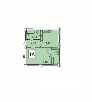 1-к квартира, вторичка, 40м2, 19/20 этаж