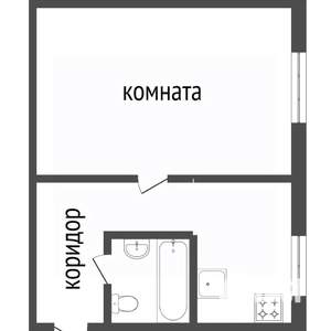 1-к квартира, вторичка, 32м2, 3/5 этаж
