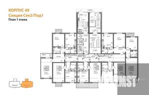 1-к квартира, вторичка, 37м2, 1/17 этаж