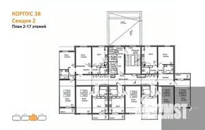 1-к квартира, вторичка, 38м2, 16/17 этаж