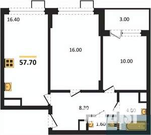 2-к квартира, вторичка, 58м2, 2/13 этаж