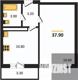1-к квартира, вторичка, 38м2, 12/17 этаж