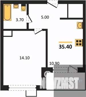 1-к квартира, вторичка, 35м2, 9/13 этаж
