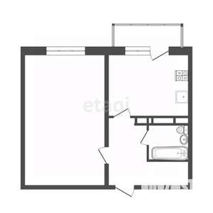 1-к квартира, вторичка, 29м2, 3/9 этаж