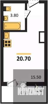 Студия квартира, вторичка, 21м2, 13/17 этаж