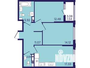 2-к квартира, вторичка, 65м2, 11/18 этаж