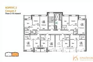 2-к квартира, вторичка, 59м2, 9/10 этаж