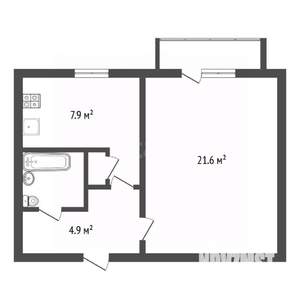 1-к квартира, вторичка, 38м2, 5/5 этаж