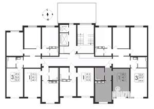 1-к квартира, вторичка, 40м2, 2/17 этаж