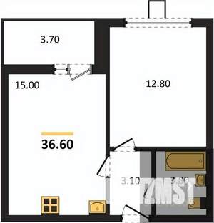 1-к квартира, вторичка, 37м2, 6/17 этаж