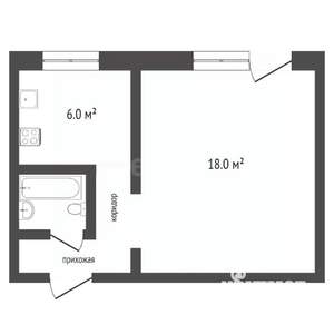 1-к квартира, вторичка, 31м2, 1/5 этаж