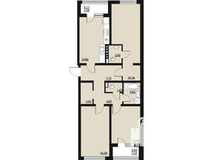 3-к квартира, вторичка, 90м2, 4/23 этаж