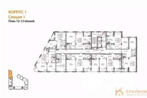 1-к квартира, вторичка, 76м2, 12/13 этаж