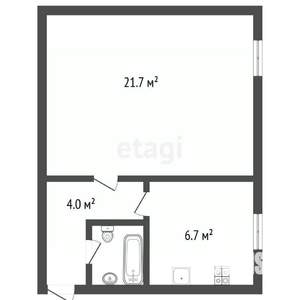 1-к квартира, вторичка, 37м2, 2/3 этаж