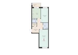 2-к квартира, вторичка, 51м2, 11/18 этаж