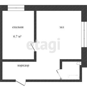 2-к квартира, вторичка, 25м2, 4/5 этаж