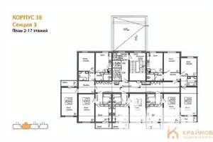 1-к квартира, вторичка, 38м2, 9/17 этаж