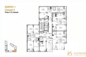 2-к квартира, вторичка, 57м2, 2/13 этаж