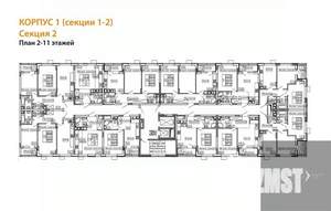 2-к квартира, вторичка, 55м2, 11/13 этаж