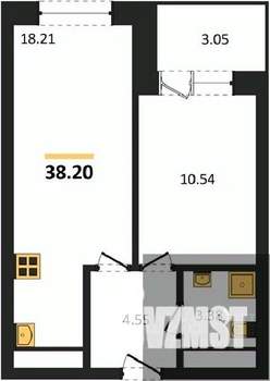 1-к квартира, вторичка, 38м2, 12/28 этаж
