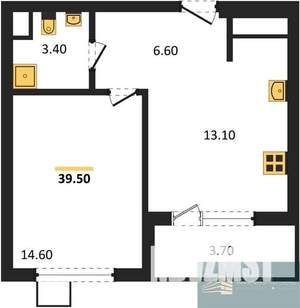 1-к квартира, вторичка, 40м2, 11/13 этаж