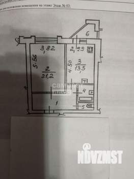 1-к квартира, вторичка, 53м2, 1/6 этаж