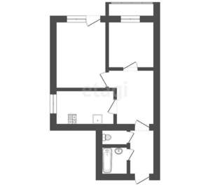 2-к квартира, вторичка, 52м2, 1/5 этаж