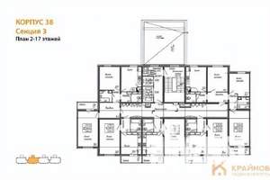 1-к квартира, вторичка, 38м2, 14/17 этаж