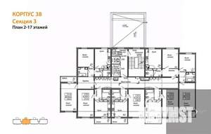 2-к квартира, вторичка, 66м2, 16/17 этаж