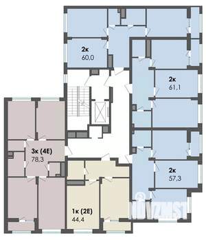 2-к квартира, вторичка, 61м2, 8/13 этаж