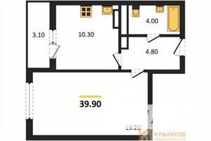 1-к квартира, вторичка, 40м2, 24/25 этаж