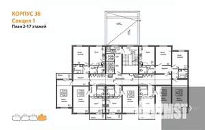 1-к квартира, вторичка, 38м2, 15/17 этаж